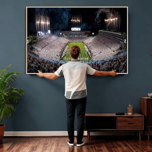 Penn State Football Wall Art Canvas Print – Framed Stadium