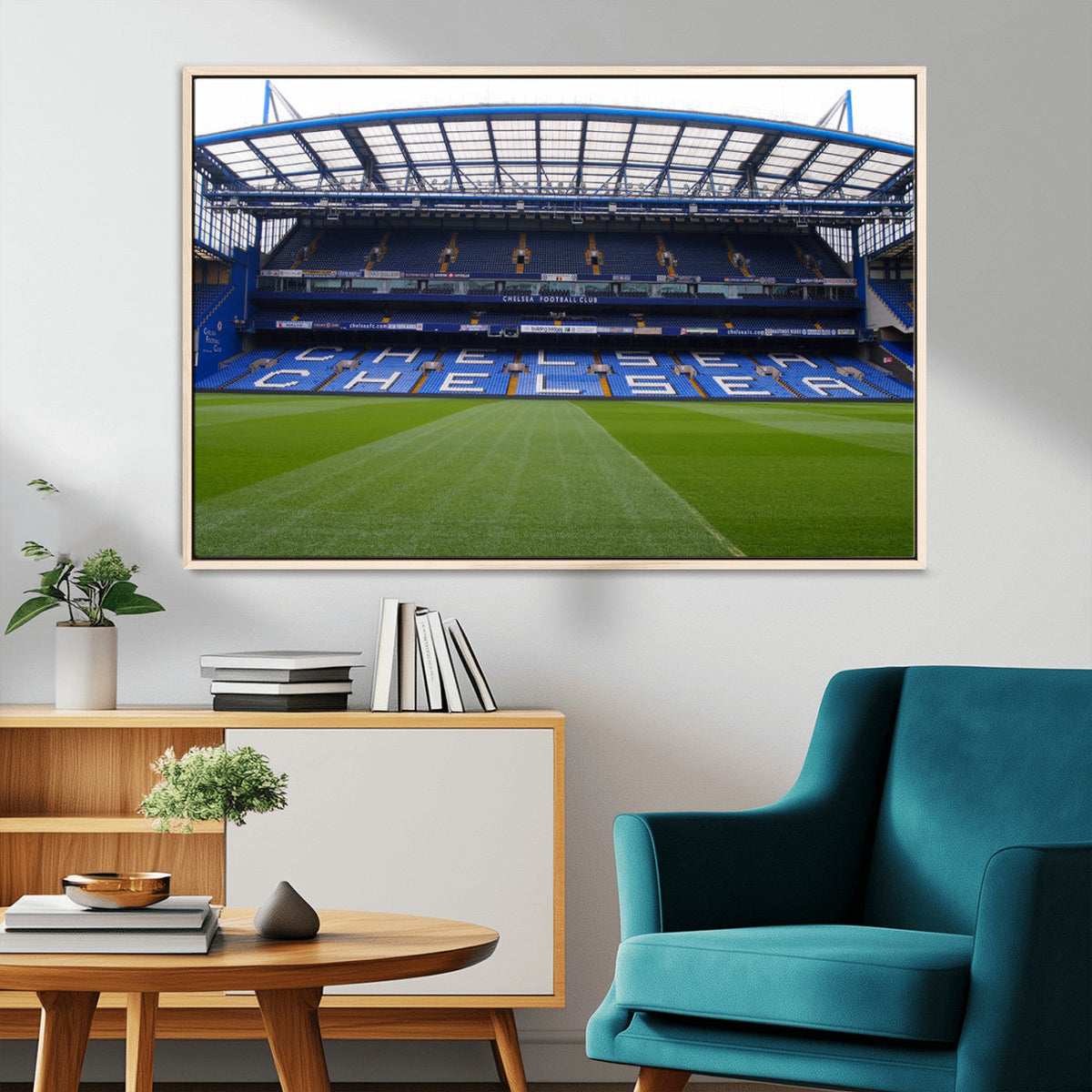 Chelsea FC Soccer Team Print - Stamford Bridge Stadium Wall