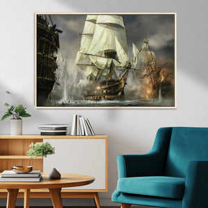 Pirate Ship War Wall Art Canvas Print