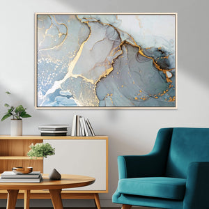 Large Abstract Marble Wall Art Canvas Print for Living Room