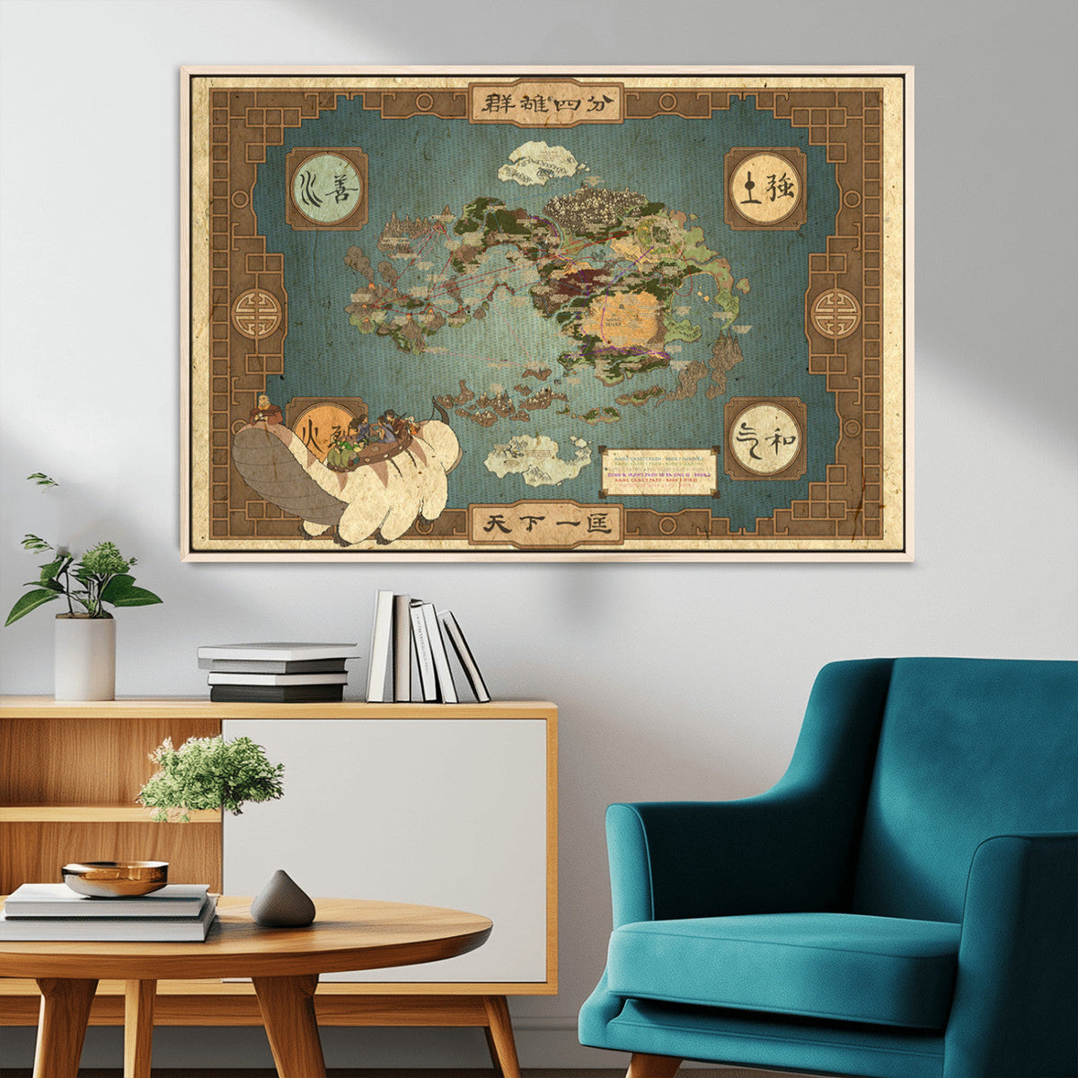 Avatar Wall Art: The Last Airbender Vintage Map - Wall Art