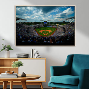 3-Panel Kauffman Stadium Wall Art Print | Large Kansas City