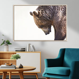 Grizzly Bear Canvas Wall Art Print – Framed Wildlife Nature