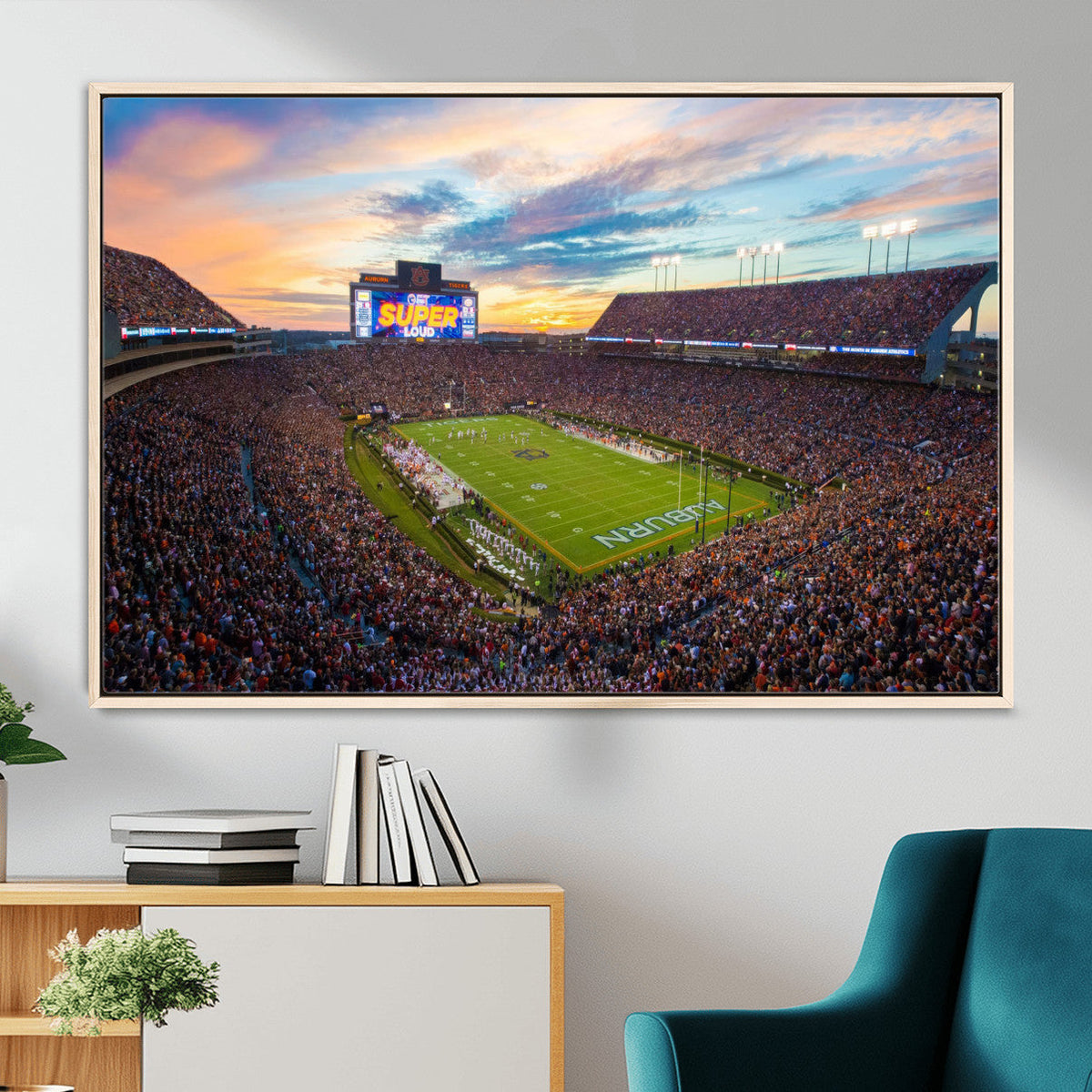Jordan-Hare Stadium Wall Art Canvas Print, Football Stadium