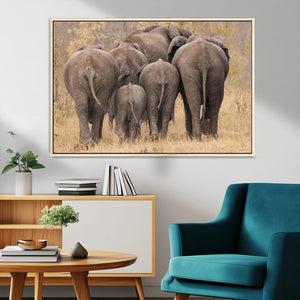 Wild Elephant Wall Art Canvas Print