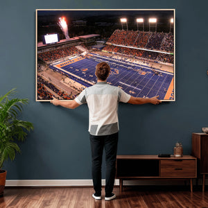 Boise State Stadium Large Wall Art Canvas Print for Living