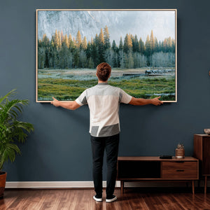 Forest Meadow Wall Art Canvas Print, Pine Tree Landscape