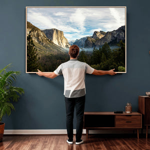 Yosemite Valley Mountain Wall Art Canvas Print, Granite