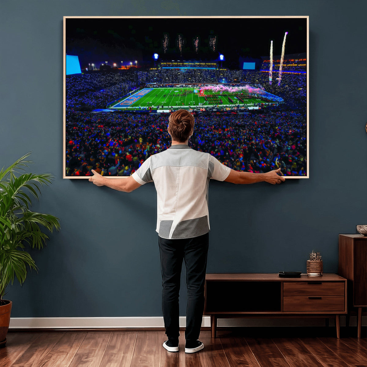 Ole Miss Rebels Vaught Hemingway Stadium Wall Art Canvas