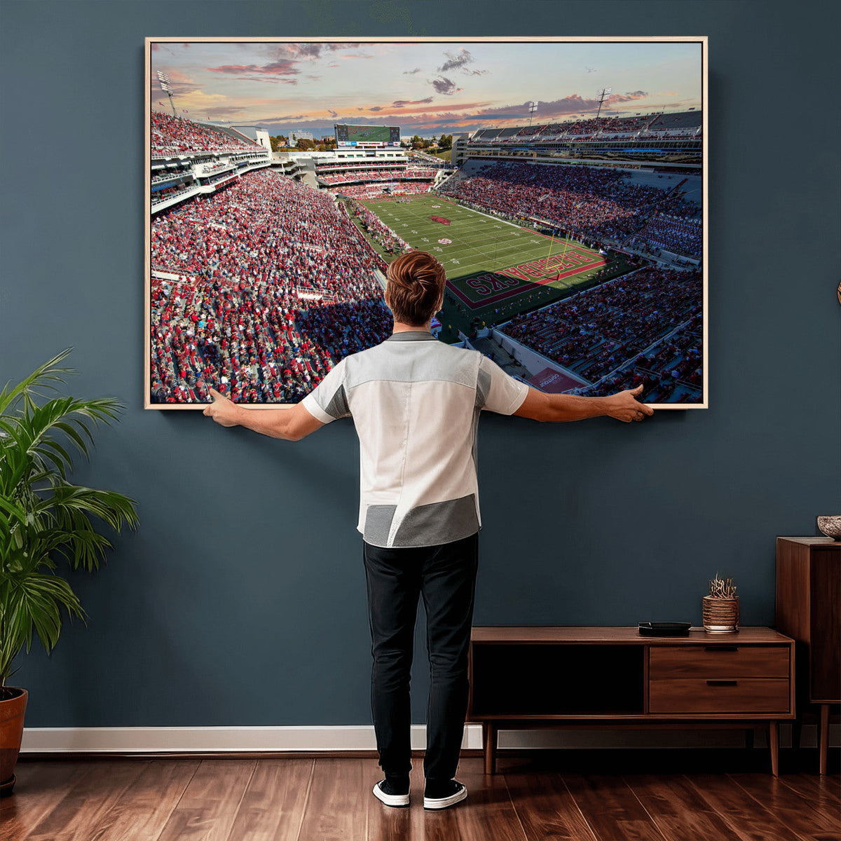 Donald W. Reynolds Razorback Stadium Wall Art Canvas Print –