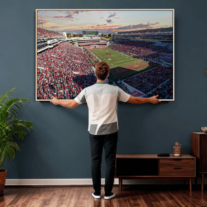 Donald W. Reynolds Razorback Stadium Wall Art Canvas Print –
