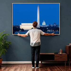 Washington DC Skyline Wall Art Canvas Print – Lincoln