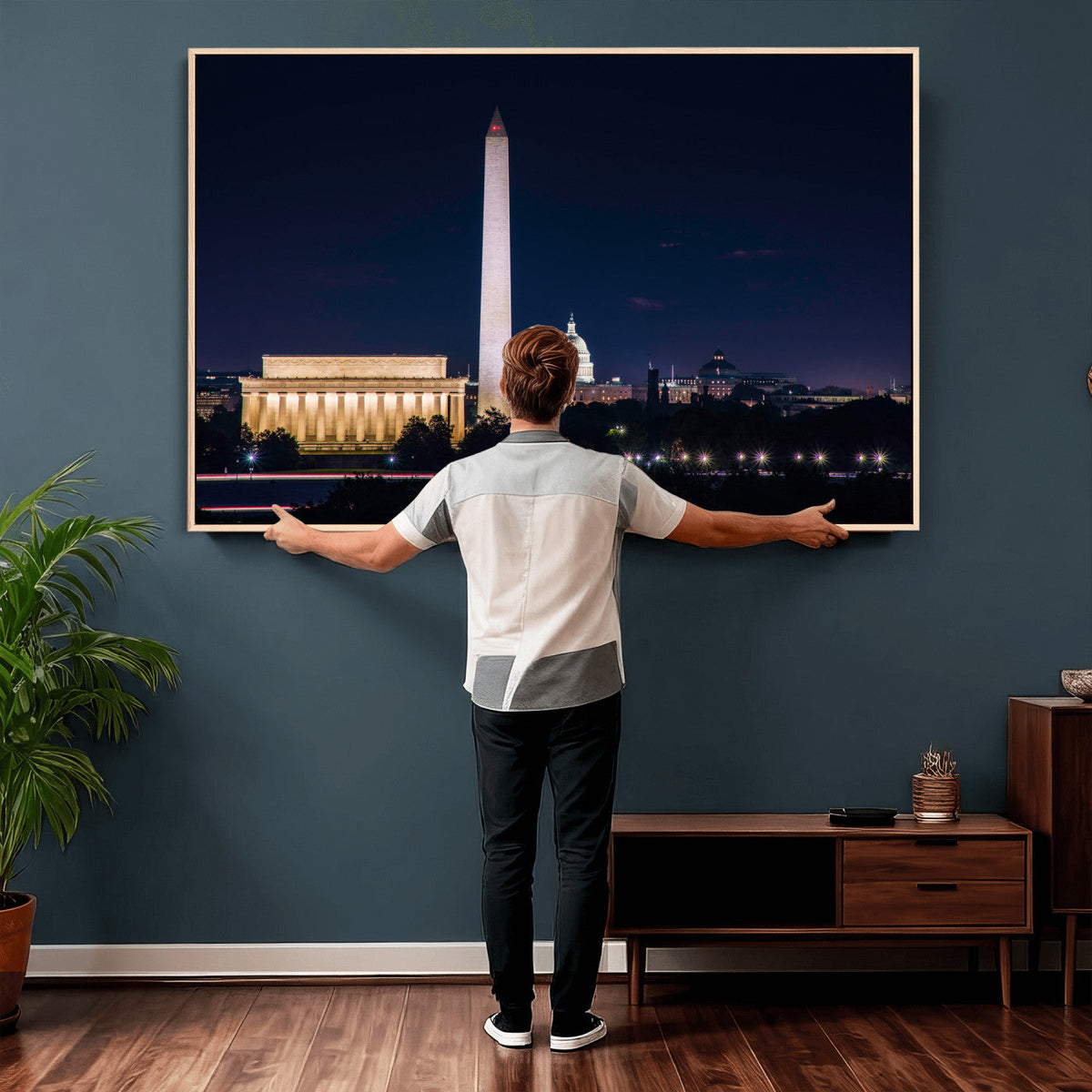 Washington White House Skyline Wall Art Canvas Print –