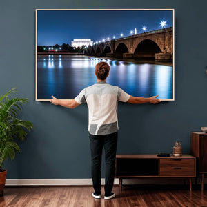 Washington DC Wall Art Canvas Print – Lincoln Memorial Night