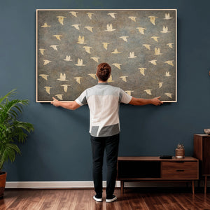 Abstract Birds Wall Art Canvas Print
