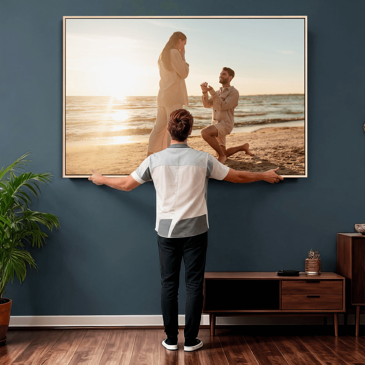Custom Photo Framed Canvas Wall Art, Personalized Picture Print