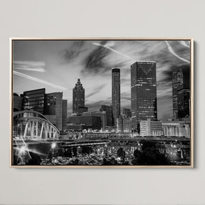 Black and White Atlanta Wall Art Canvas Print
