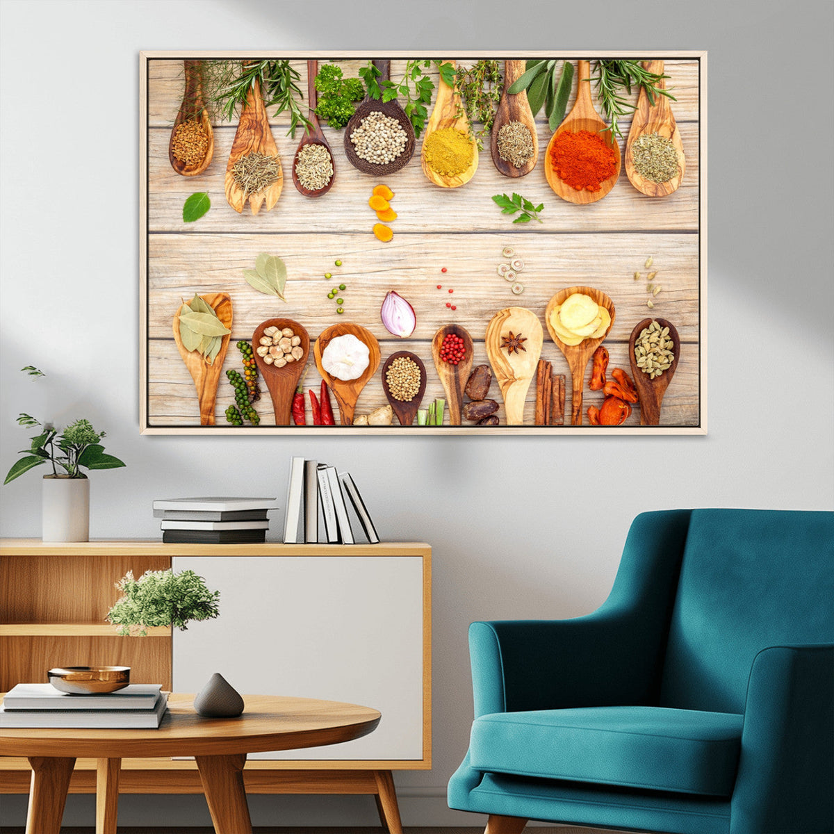 Kitchen Spice on the Table Wall Art, Kitchen Spice Wall Art