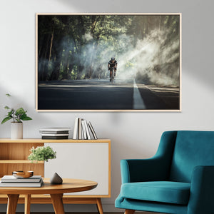 Cycling Road Bike in the Morning, Cycling Road Bike Canvas