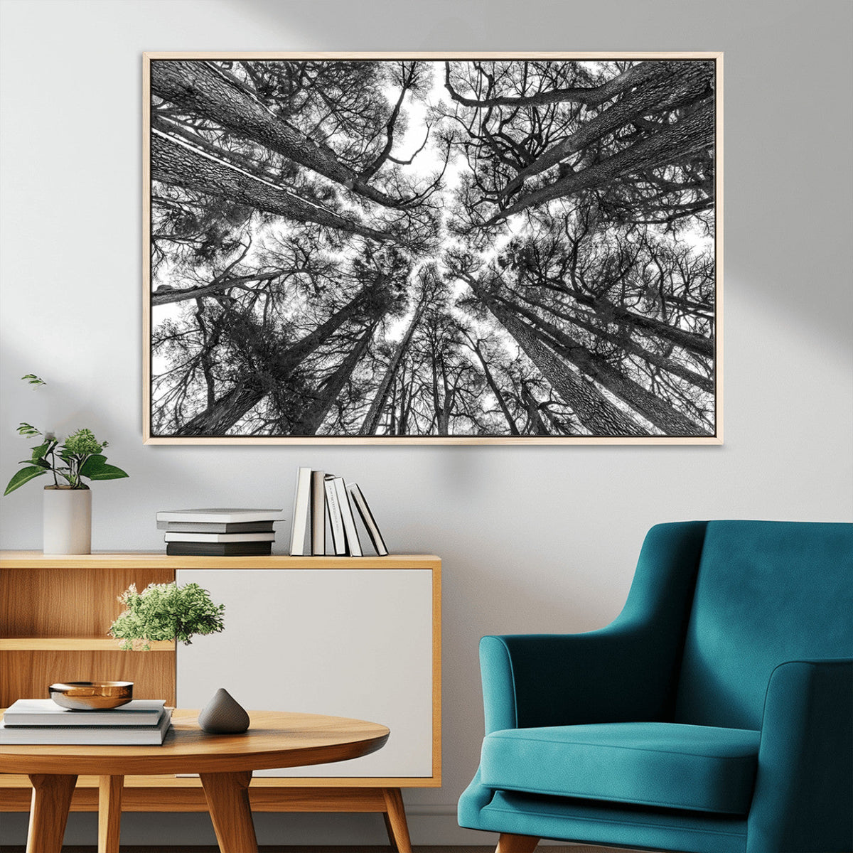 Trees Contemporary Art Canvas Print