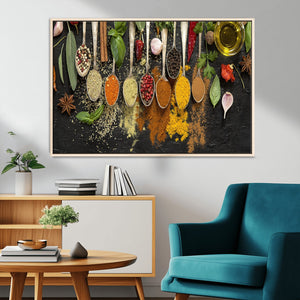 Kitchen Spice Wall Art Canvas Print
