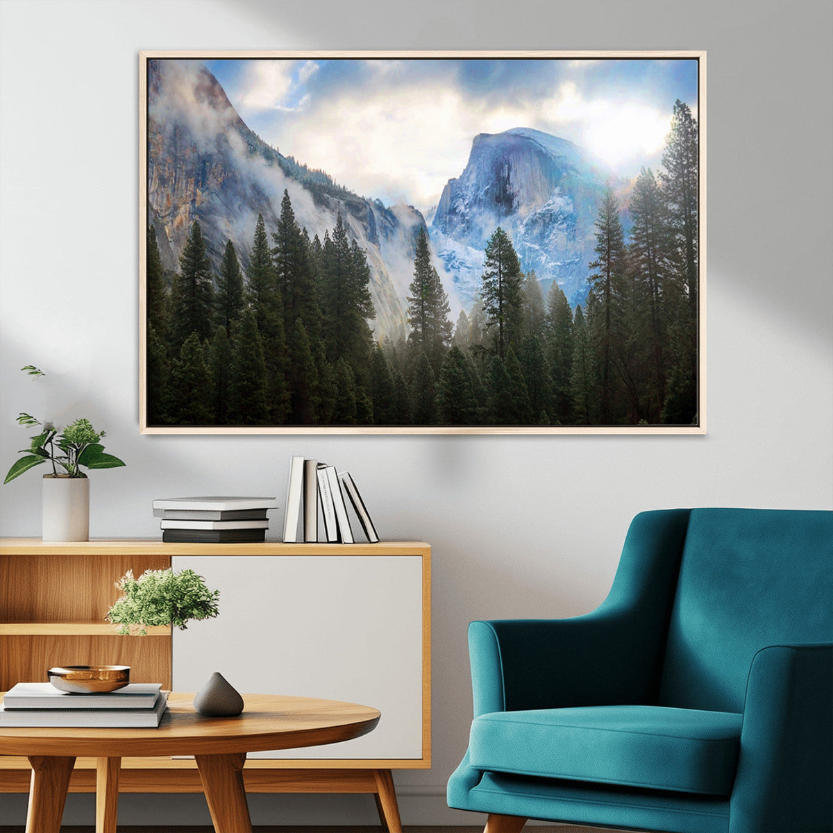 Half Dome Yosemite Calinia Wall Art Canvas Print El Capitan
