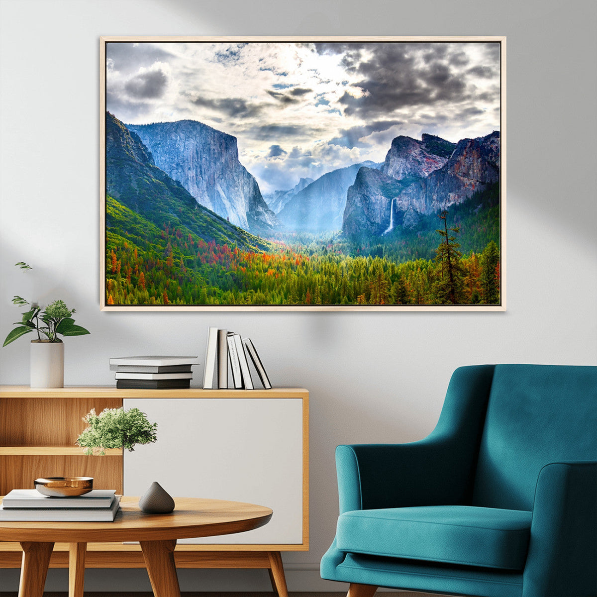 Yosemite Park Half Dome 3 Panel Canvas Print | Large Giclée