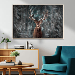 Wall Art Deer Art Animal Canvas, Framed Wall Art Deer Canvas