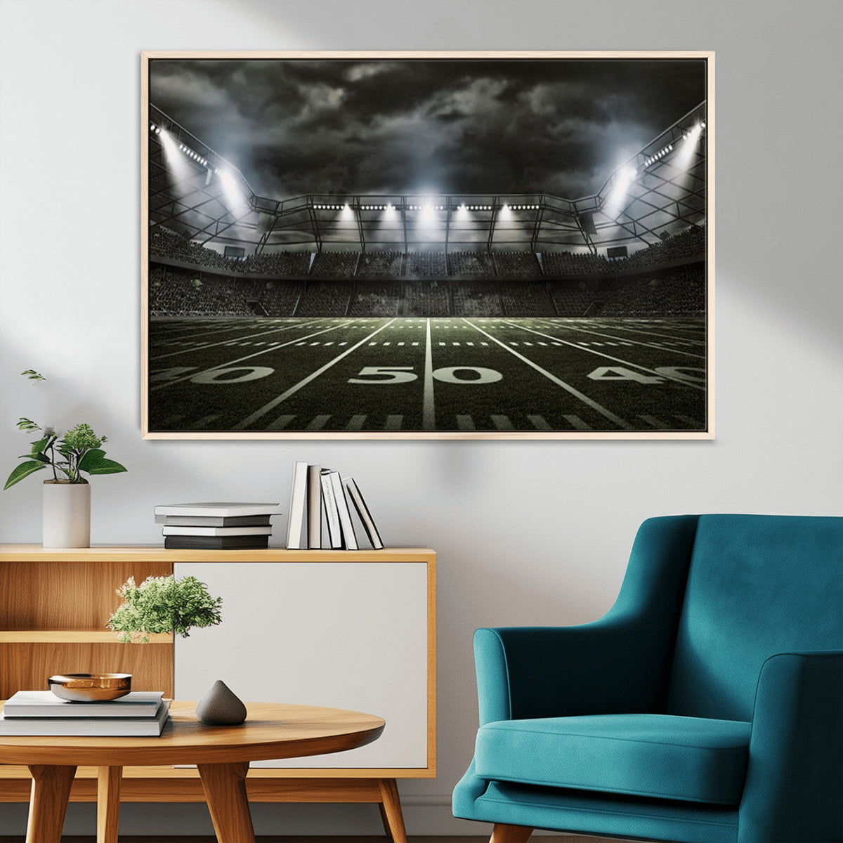 American Football Stadium Wall Art Canvas Print, Stadium