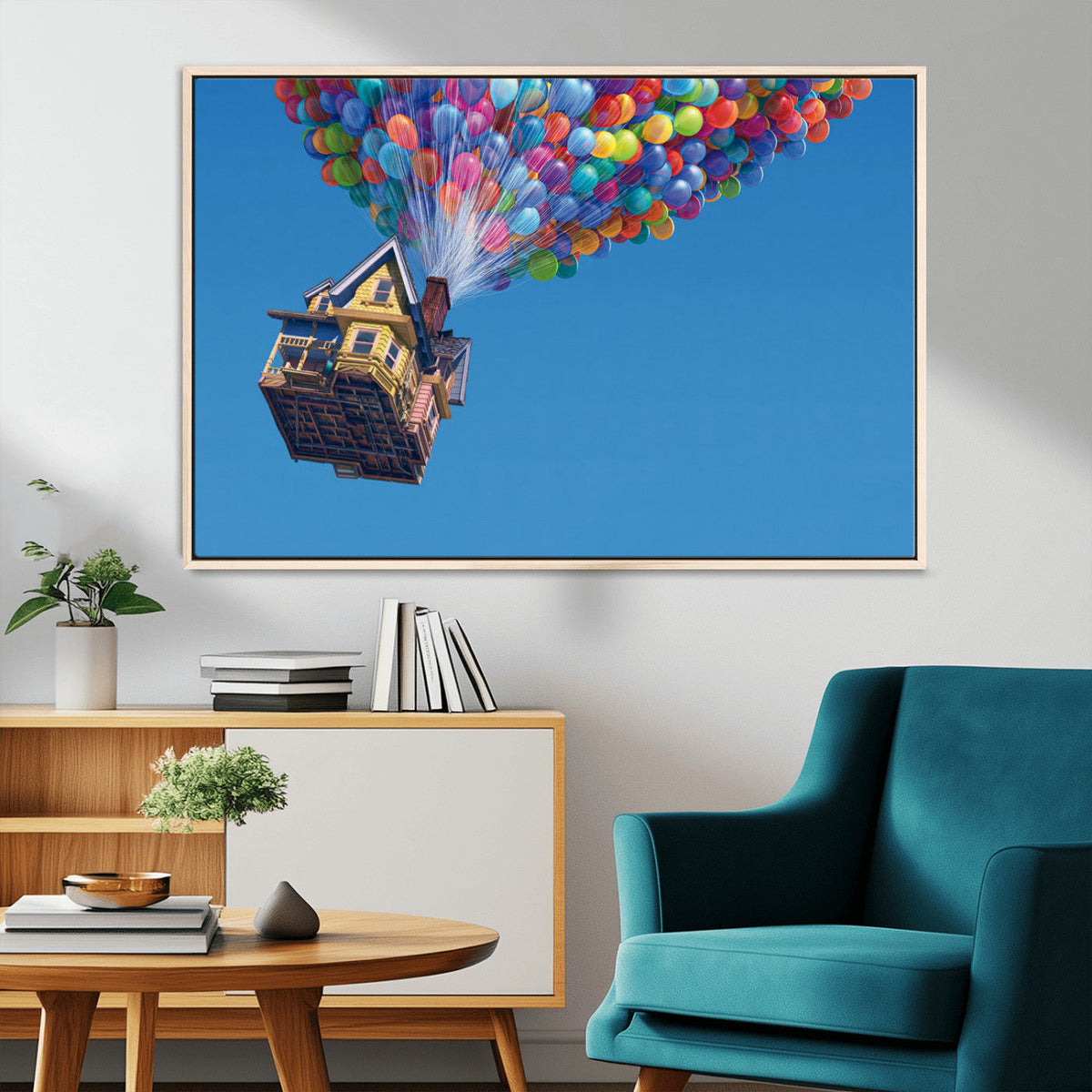 Carl Fredricksen, Up Movie Wall Art, Balloons Wall Art, Air