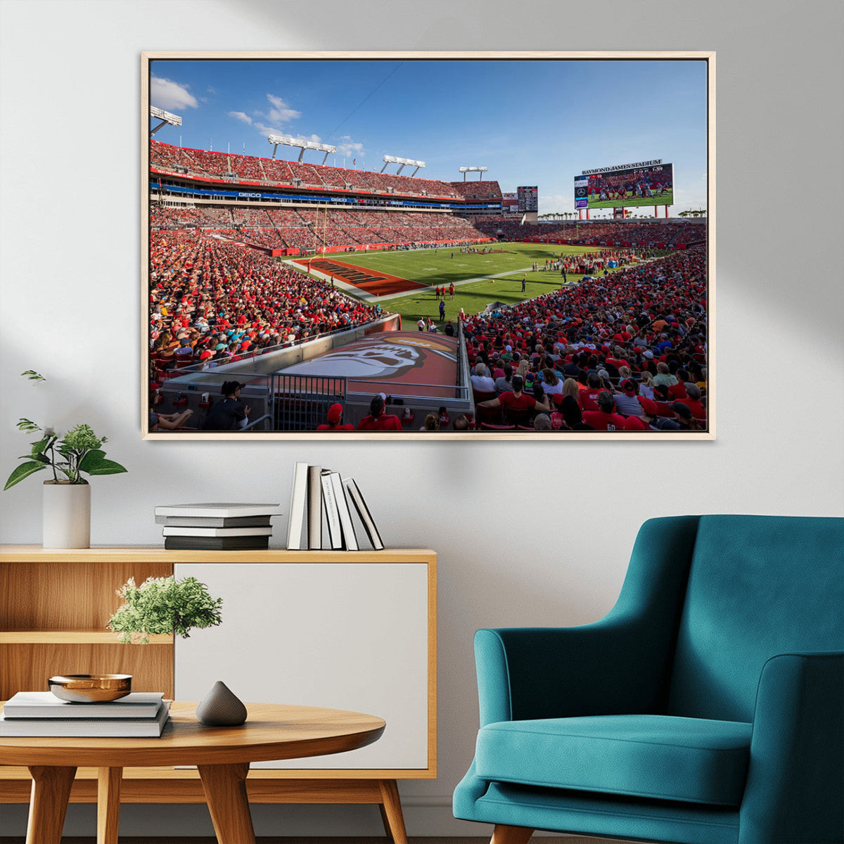 Florida Tampa Raymond James Stadium Wall Art Canvas Print -