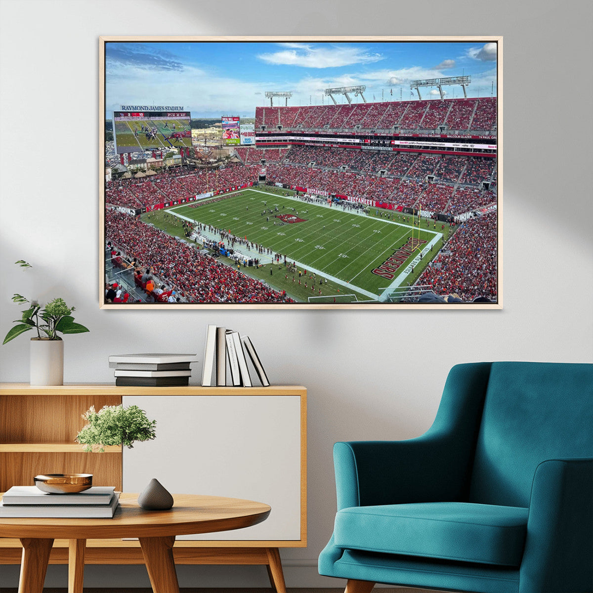 Florida Tampa Raymond James Stadium Wall Art Canvas Print -