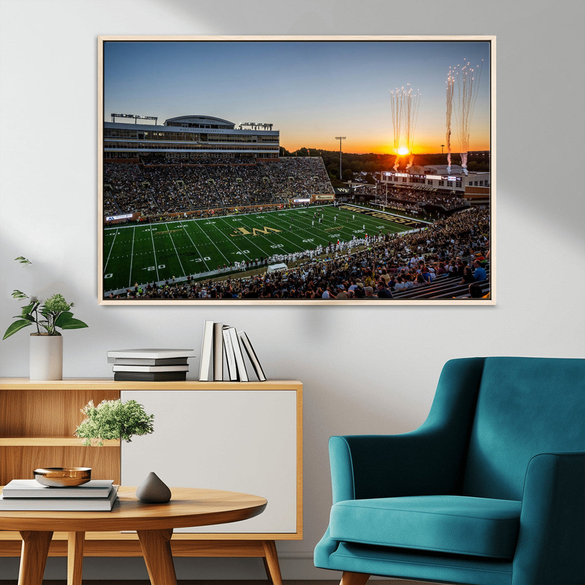 Demon Deacons Football Team Print Canvas- Winston-Salem