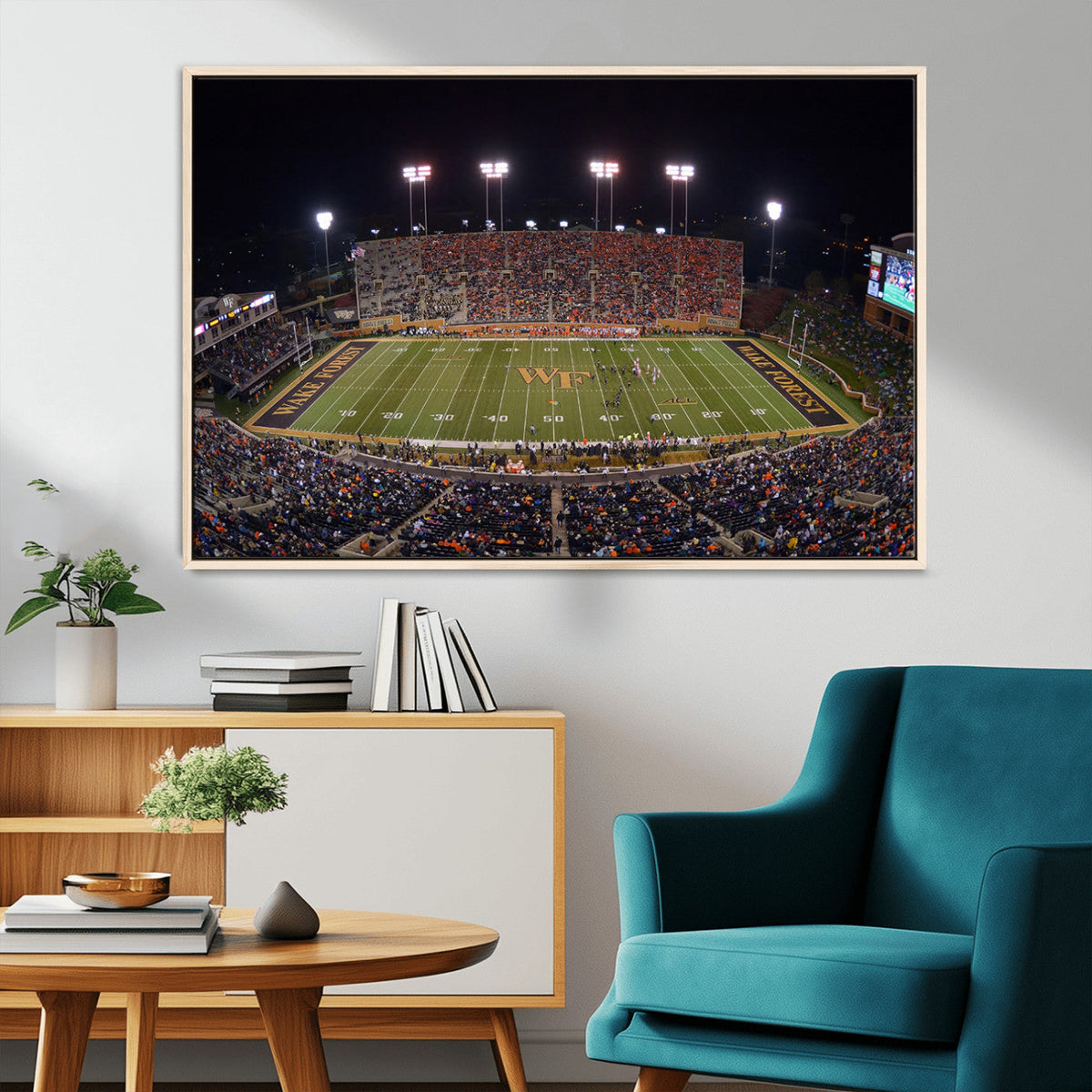 Demon Deacons Print Canvas, Football Team Print -