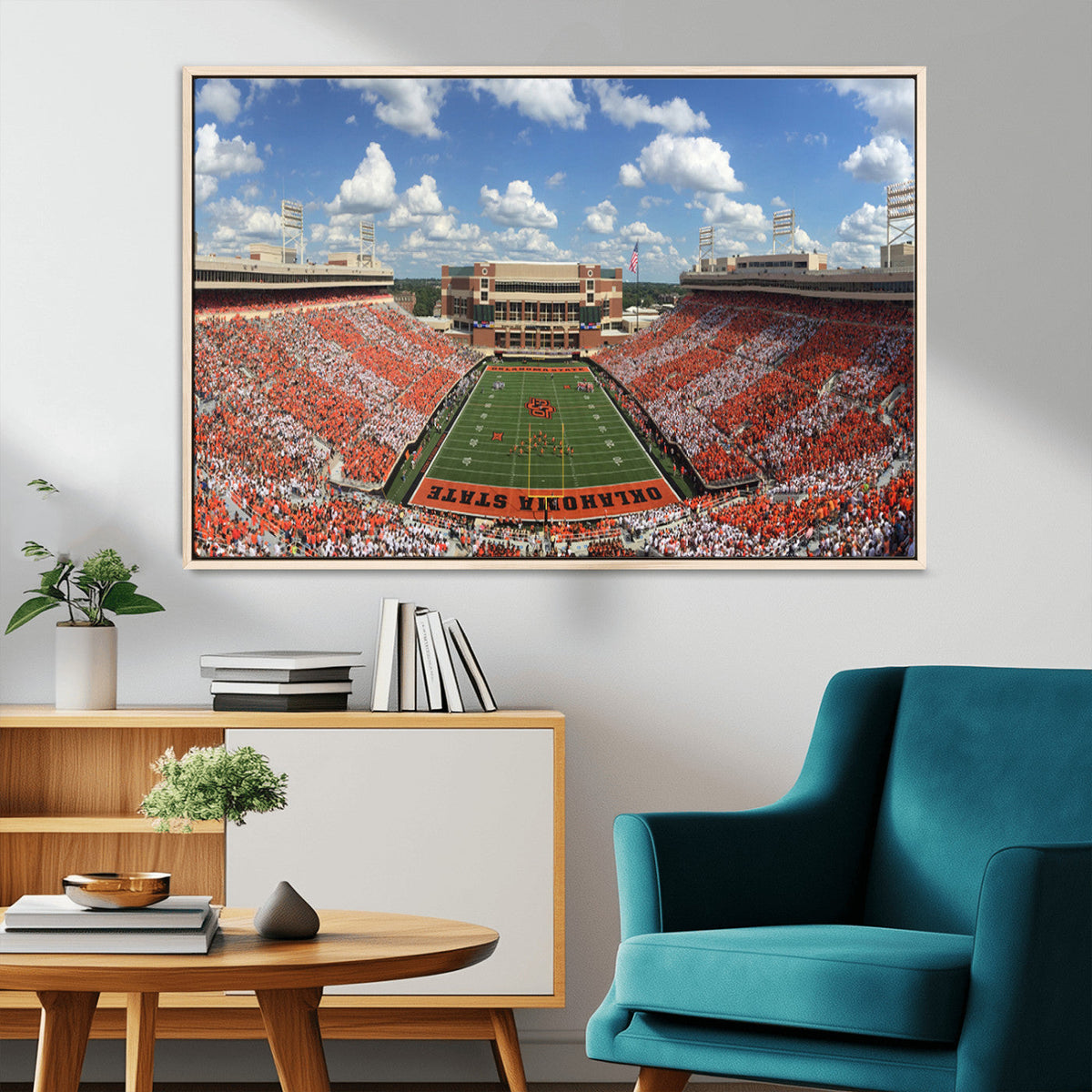 Oklahoma State Cowboys Football Team Print - Stillwater