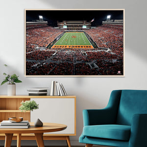 Oklahoma State Cowboys Canvas Print, Football Team Print -