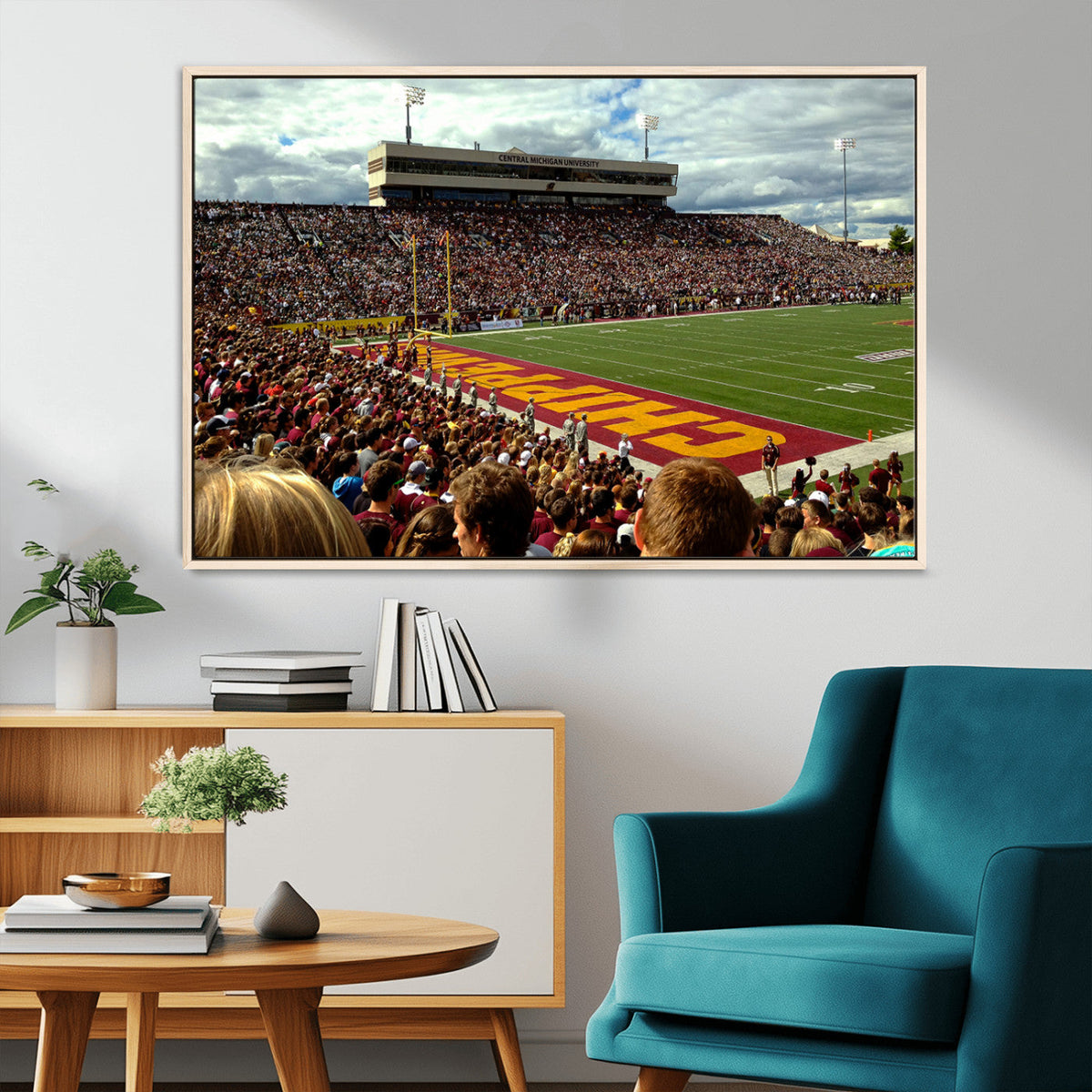Central Michigan University Chippewas Football Team Print -