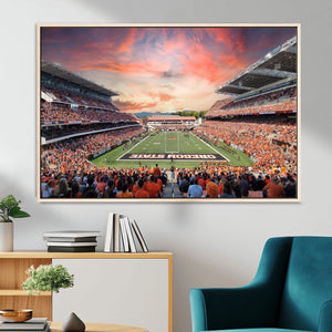Oregon State Beavers Football Team Print - Corvallis Reser