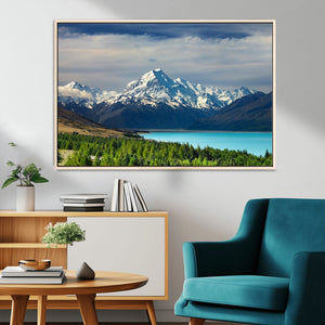 Mount Cook and Lake Pukaki Canvas Wall Art Print – Majestic