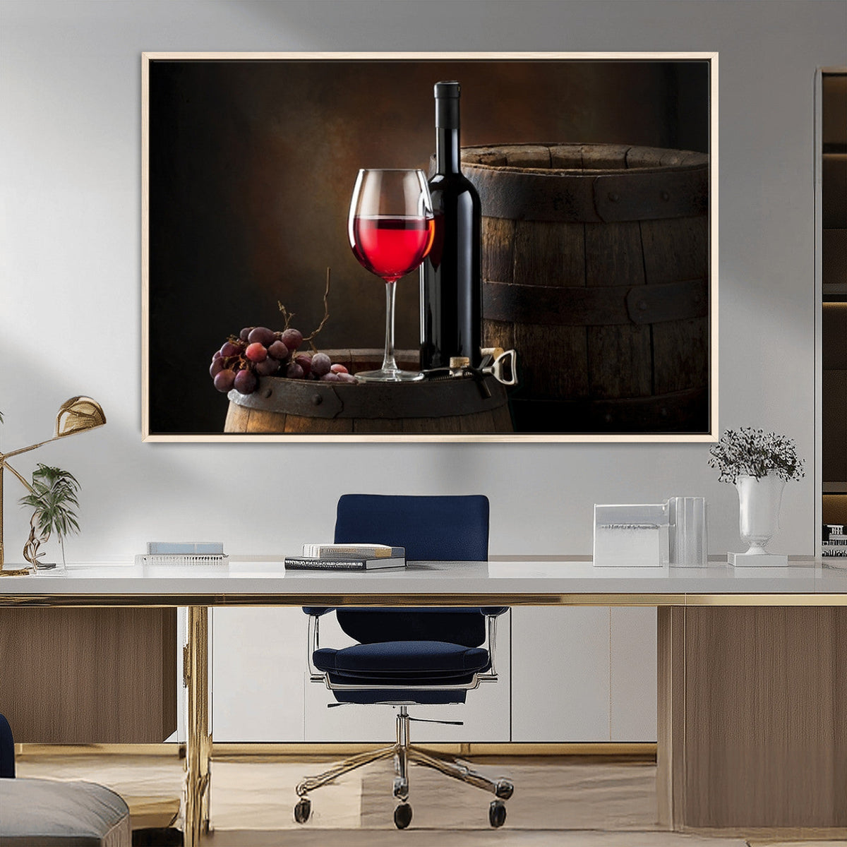 Red Wine and Bottle Canvas Print