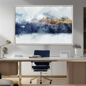 Abstract Mountain Range Art Canvas Print | 3 Panel