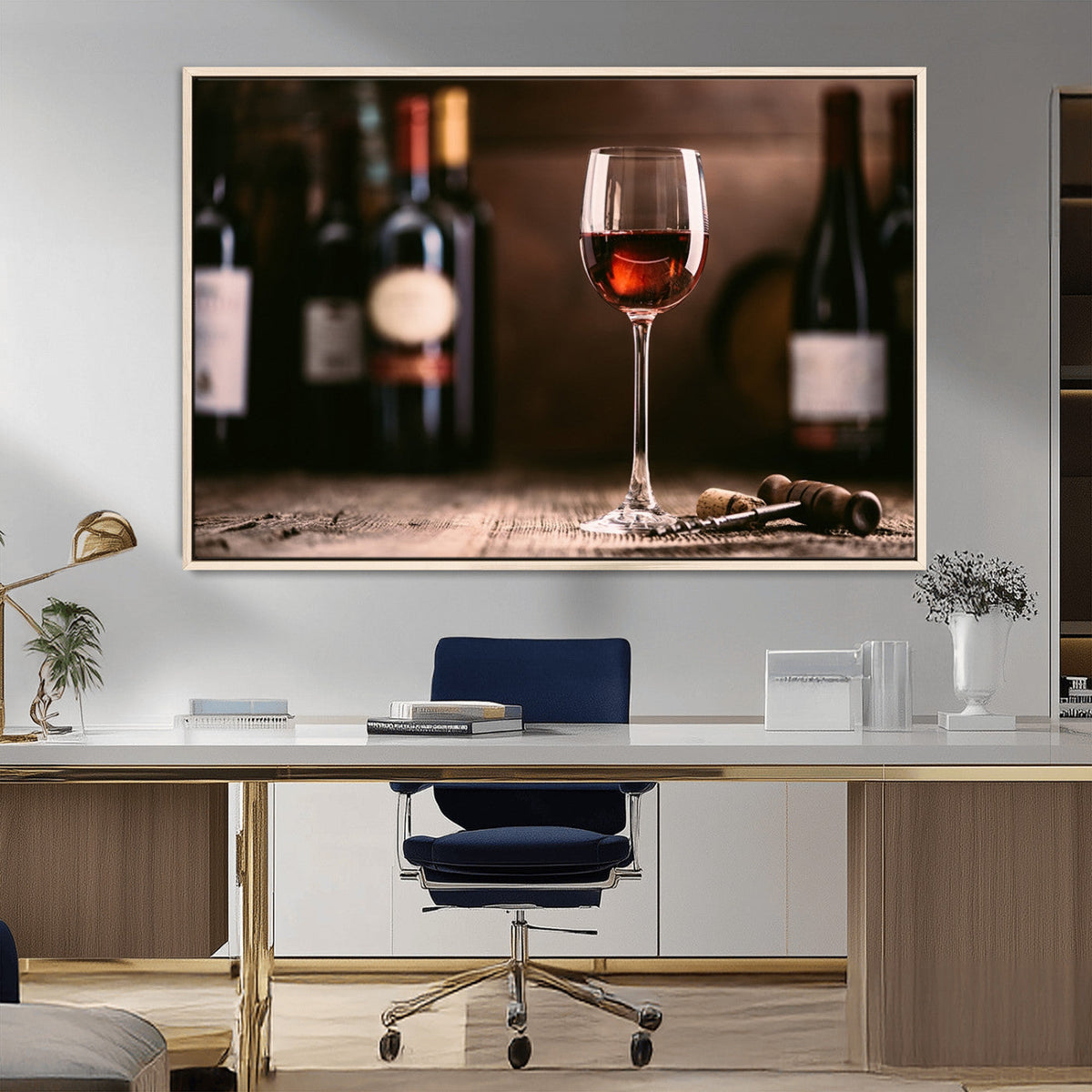 Red Wine and Bottle Canvas Print