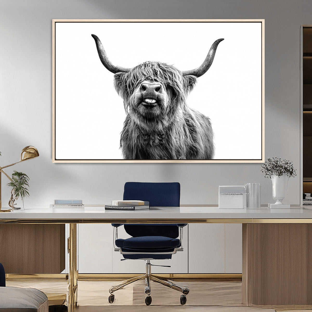 Fanny Scottish Highland Cow Cattle Art Print Farmhouse Wall