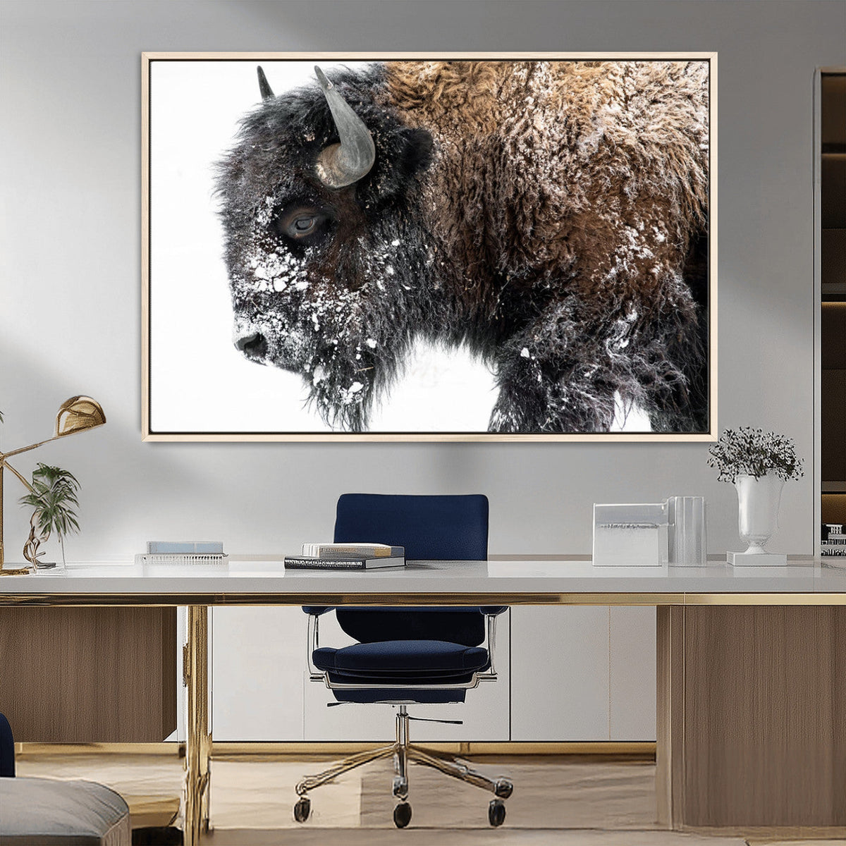American Bison Wall Art Print – Majestic Buffalo Canvas