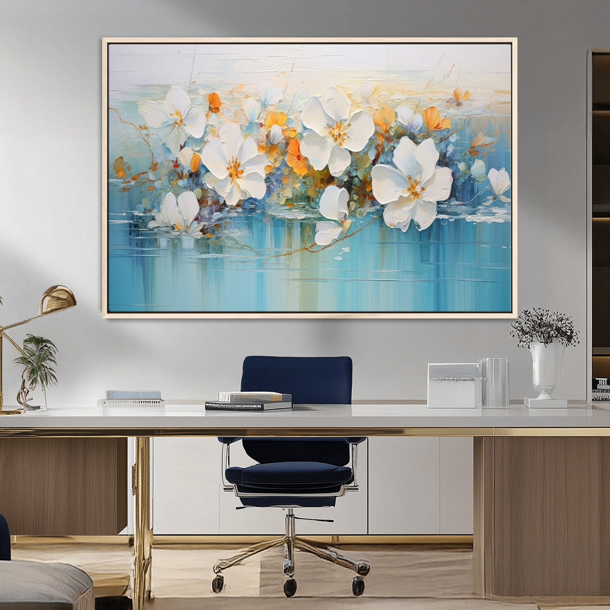 Abstract Flower Wall Art Canvas Print
