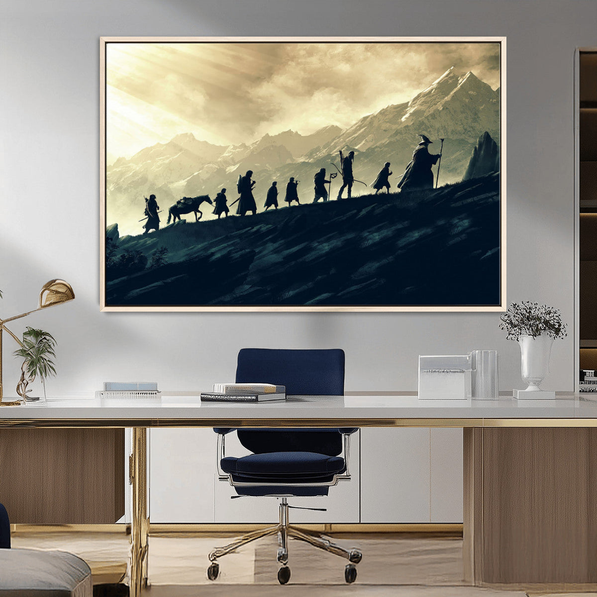 Fellowship Journey Wall Art – Fantasy Adventure Canvas Print