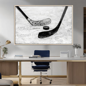 Winter Ice Hockey Sport Canvas Wall Art Print - Hockey Wall