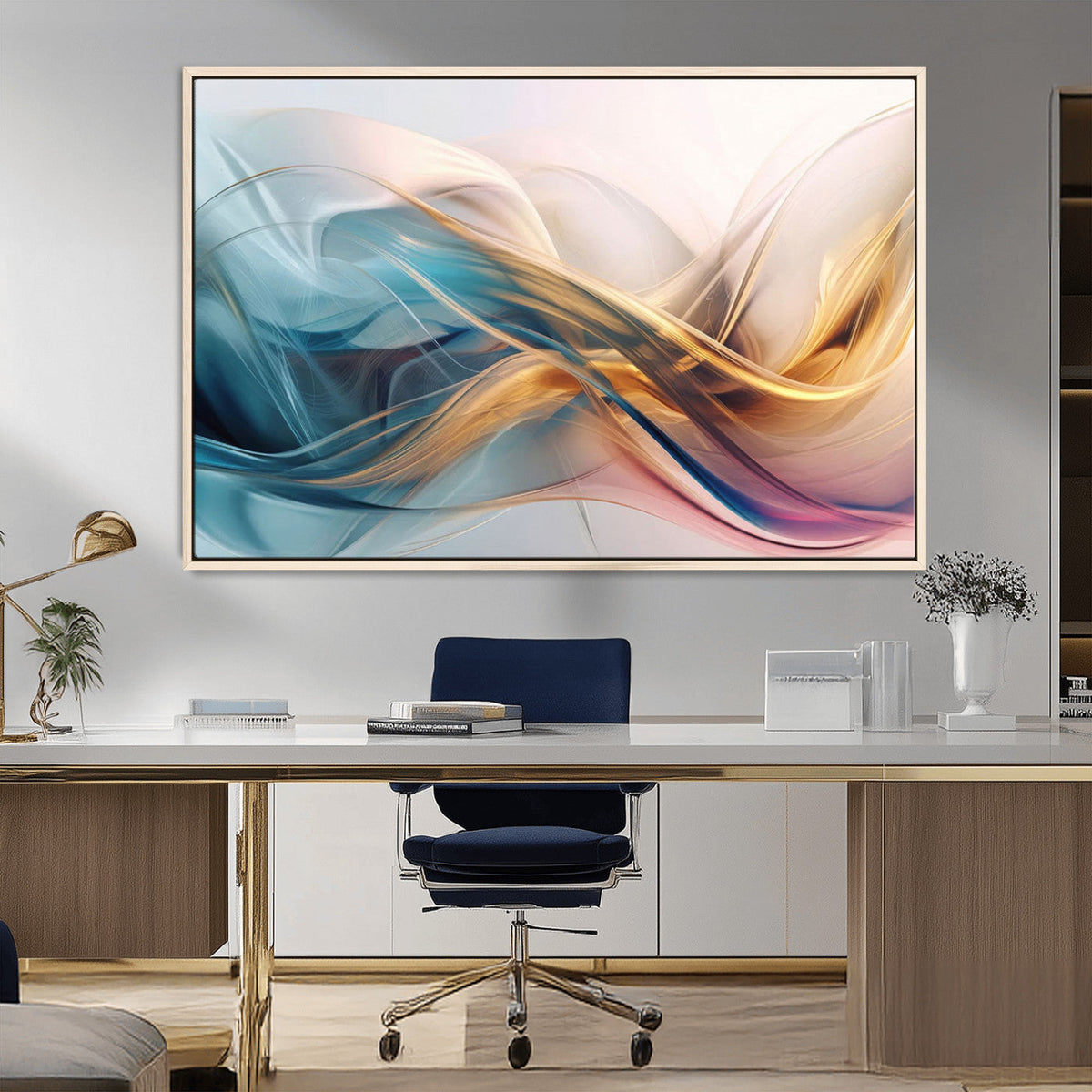 Abstract Flowing Colors Wall Art Canvas Print
