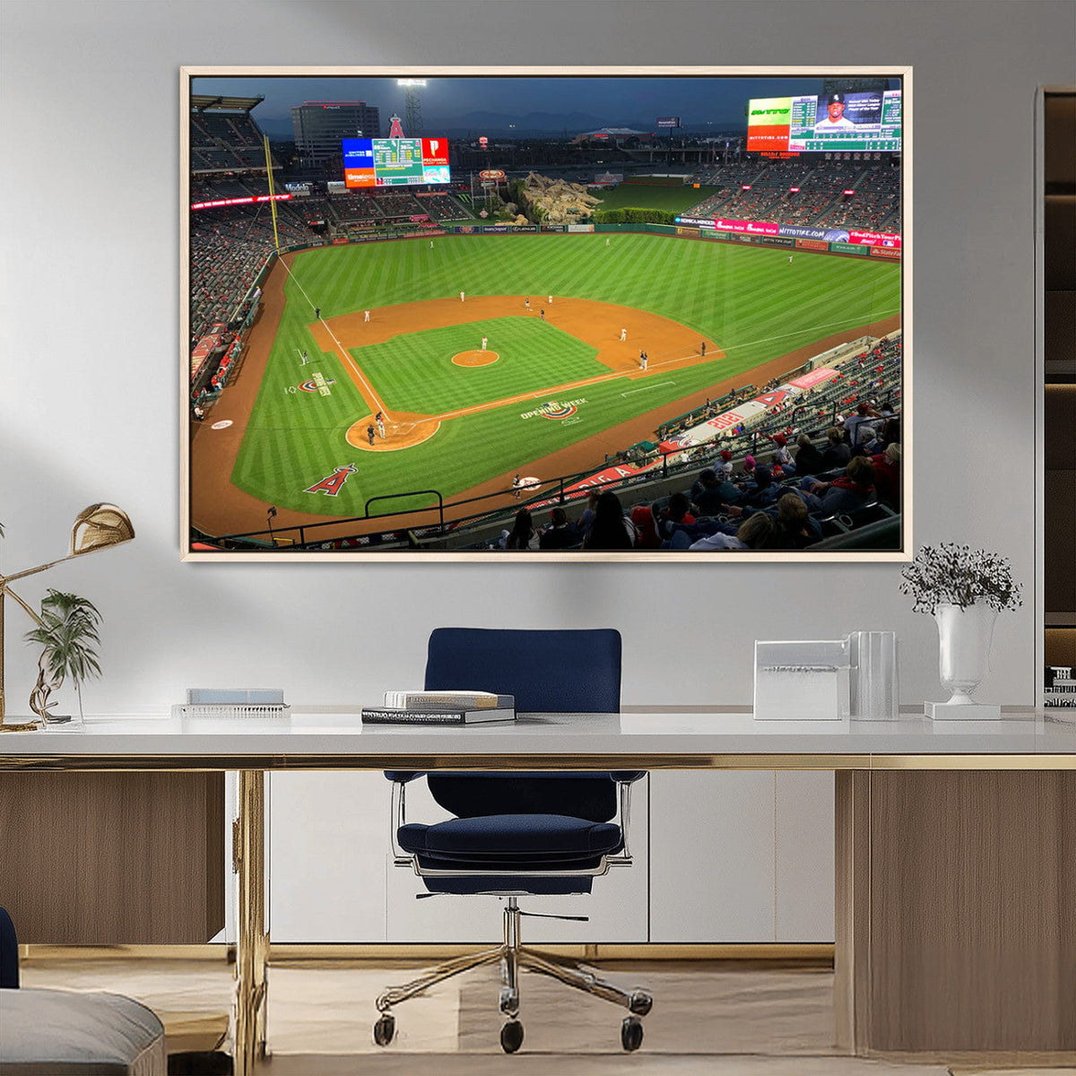 Angel Stadium Aerial Canvas Print – Los Angeles Angels