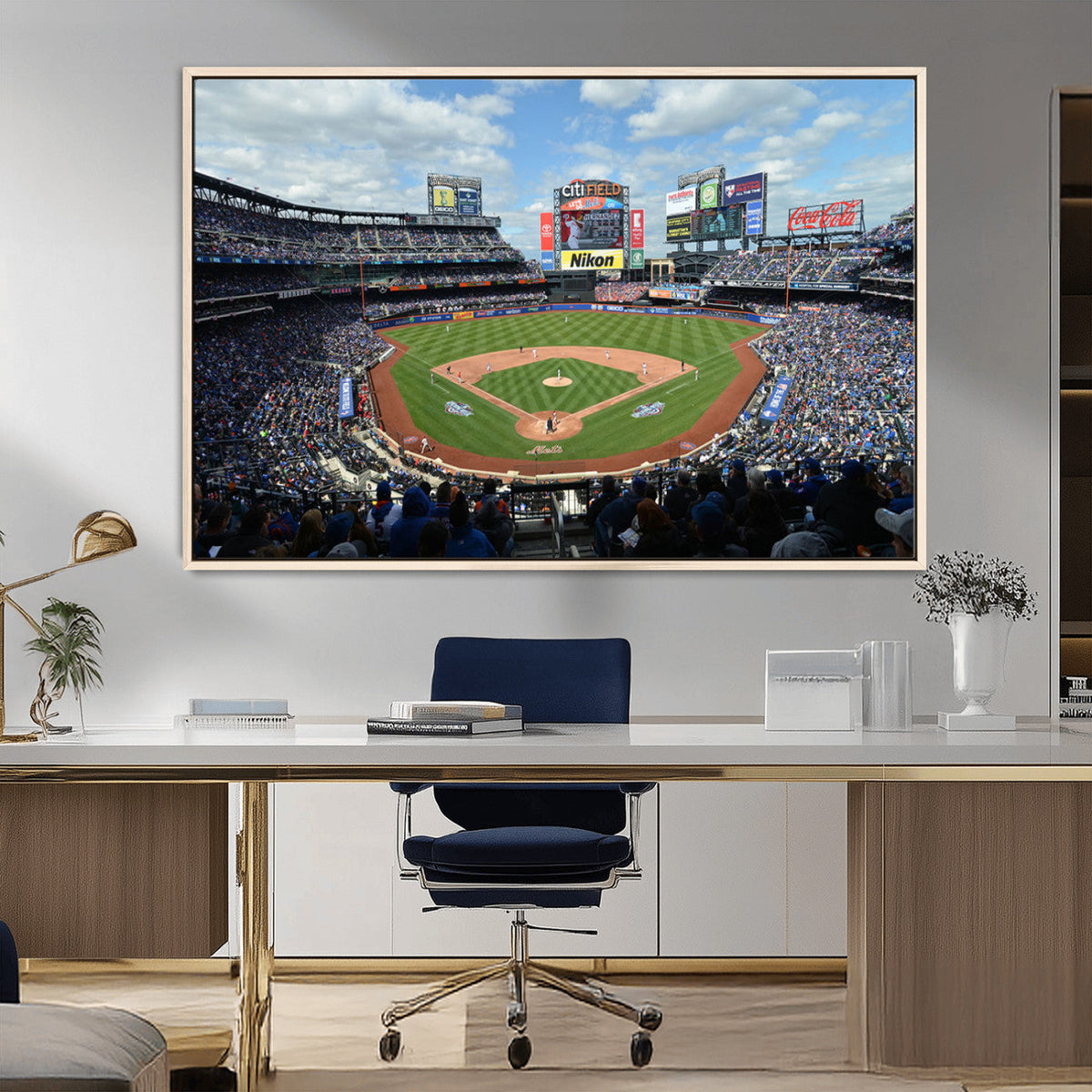 New York Mets Baseball Team Print - Citi Field Stadium Wall